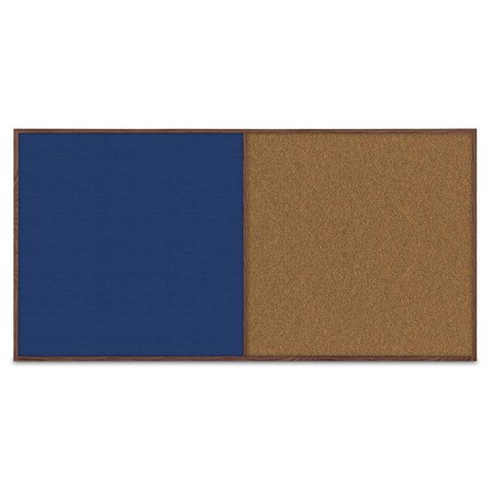 United Visual Products Enclosed Corkboard, 1 Door, 72"x48", 4" Fra UV3412-GOLD-CORK